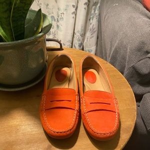 Clarks Tomato Soup colored driving moccasin